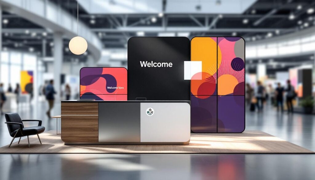 découvrez comment personnaliser votre banque d'accueil pour stand afin qu'elle reflète parfaitement l'identité de votre marque et attire l'attention lors de vos événements.