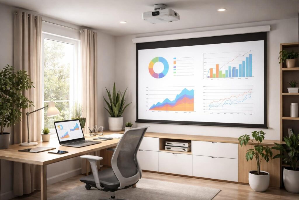 découvrez comment positionner parfaitement votre vidéoprojecteur led en home office avec notre guide rapide pour une projection optimale et un confort visuel maximal.
