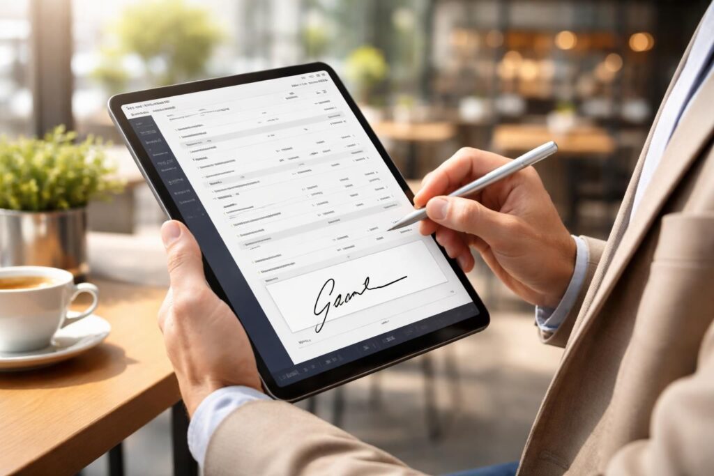 découvrez comment gérer votre bureau en mobilité grâce à une solution intégrée crm, devis et signature électronique avec une tablette samsung, pour plus d'efficacité et de flexibilité.