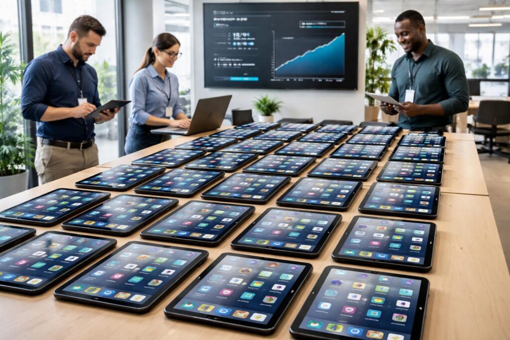 assurez la maintenance efficace de vos ipad en flotte en réalisant des mises à jour sans compromettre le fonctionnement des applications métier, pour une continuité optimale de vos activités.