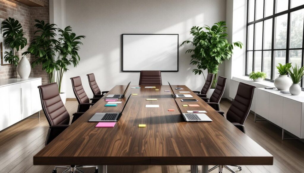 découvrez notre mobilier de bureau avec des tables de réunion professionnelles, conçues pour stimuler la créativité et favoriser la collaboration au sein de votre équipe.