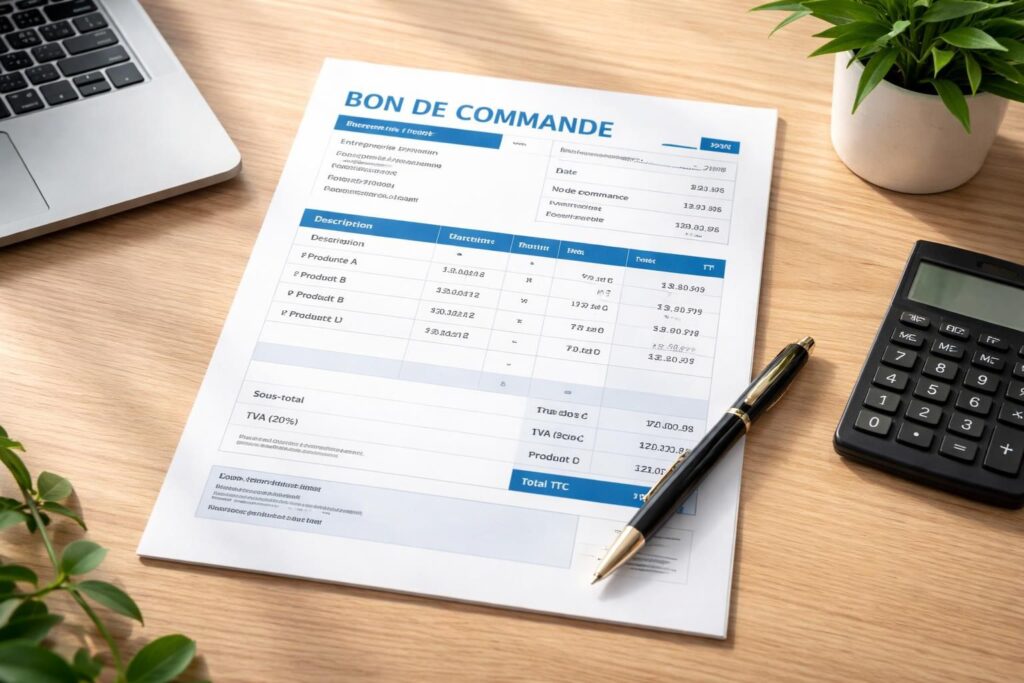 téléchargez notre modèle de bon de commande gratuit pour simplifier et optimiser vos achats auprès de vos fournisseurs.